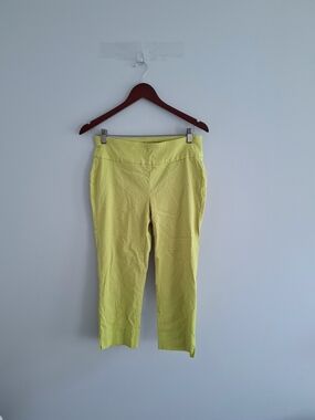 Roz & Ali Yellow Cropped Capris SZ 8P
